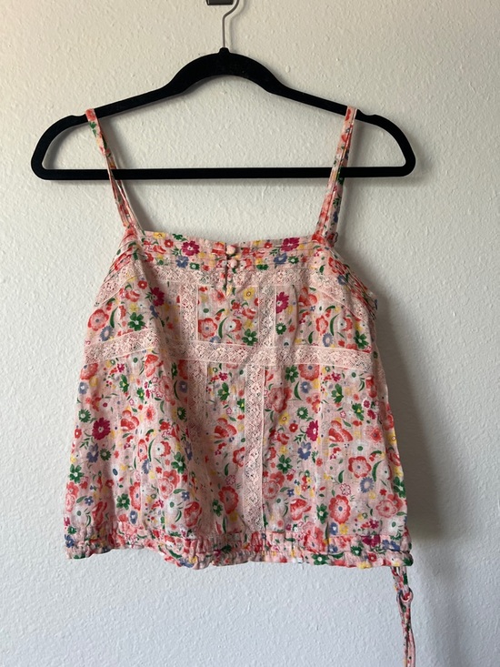 aerie Tops - Aerie spring floral lace crop top Size small